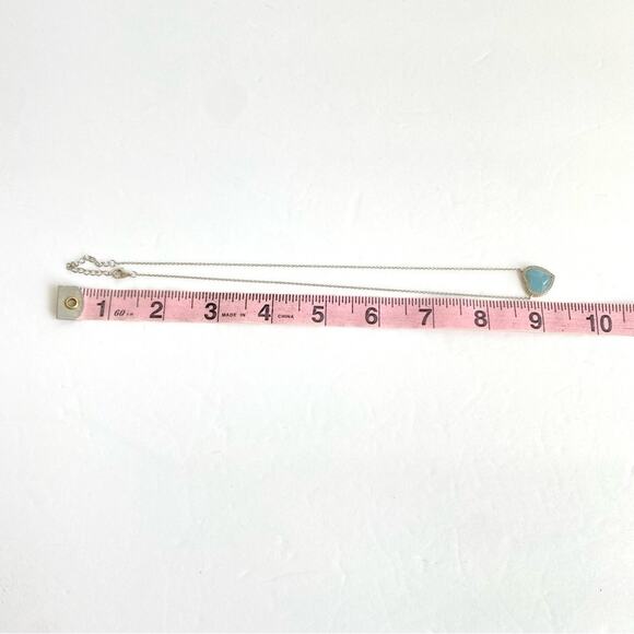 QVC Blue Heart Necklace with Silver Chain - Picture 9 of 9